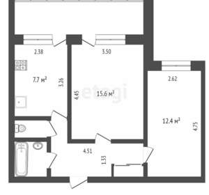 2-к квартира, на длительный срок, 48м2, 2/9 этаж