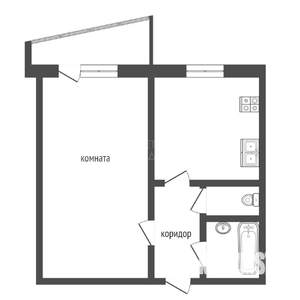 1-к квартира, на длительный срок, 33м2, 3/9 этаж