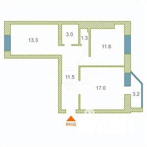 2-к квартира, на длительный срок, 60м2, 7/17 этаж
