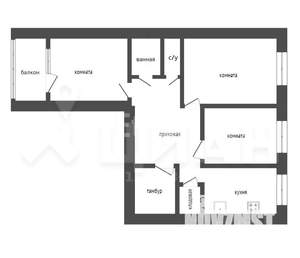 3-к квартира, на длительный срок, 64м2, 6/9 этаж