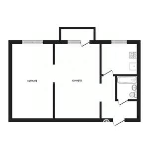 2-к квартира, на длительный срок, 43м2, 1/5 этаж