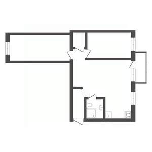 2-к квартира, на длительный срок, 56м2, 5/5 этаж