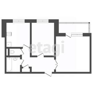 2-к квартира, на длительный срок, 52м2, 1/9 этаж