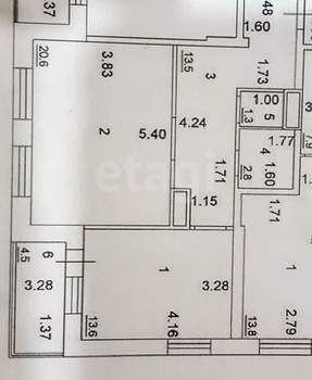 1-к квартира, на длительный срок, 52м2, 13/17 этаж