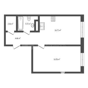 1-к квартира, на длительный срок, 43м2, 9/10 этаж