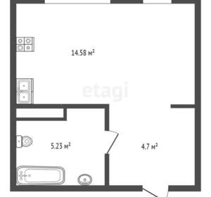 Студия квартира, на длительный срок, 26м2, 13/15 этаж
