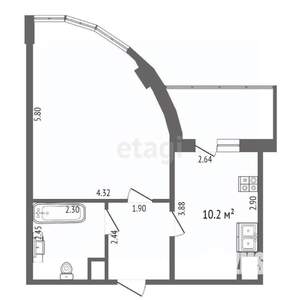 1-к квартира, посуточно, 40м2, 5/17 этаж