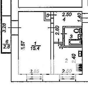 1-к квартира, на длительный срок, 30м2, 8/9 этаж