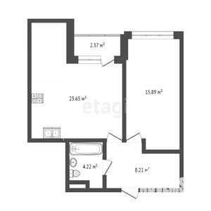1-к квартира, на длительный срок, 55м2, 9/23 этаж