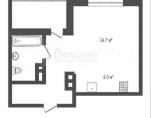 Студия квартира, на длительный срок, 34м2, 5/12 этаж