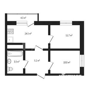 2-к квартира, на длительный срок, 52м2, 15/21 этаж