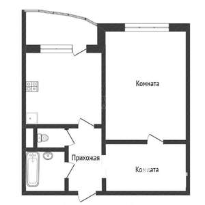 1-к квартира, на длительный срок, 44м2, 7/15 этаж