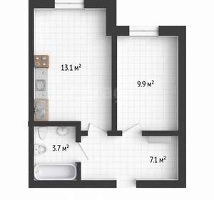 1-к квартира, на длительный срок, 34м2, 2/4 этаж
