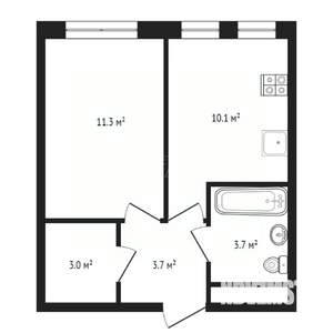 1-к квартира, на длительный срок, 30м2, 13/18 этаж