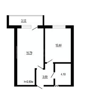 1-к квартира, на длительный срок, 36м2, 15/16 этаж