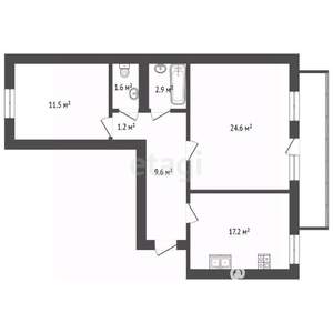 2-к квартира, на длительный срок, 69м2, 9/10 этаж