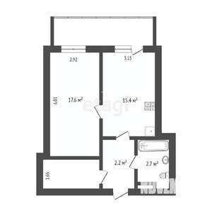 1-к квартира, на длительный срок, 48м2, 13/17 этаж