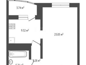 1-к квартира, на длительный срок, 41м2, 2/14 этаж