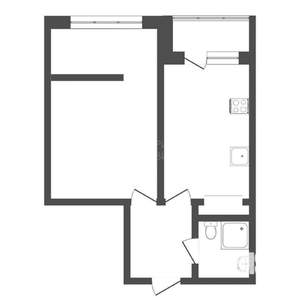 1-к квартира, на длительный срок, 40м2, 4/19 этаж