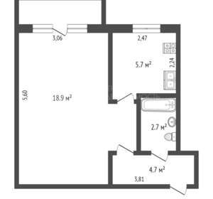 1-к квартира, на длительный срок, 32м2, 4/5 этаж
