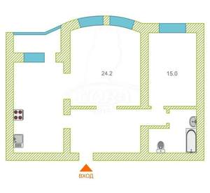 2-к квартира, на длительный срок, 83м2, 3/9 этаж