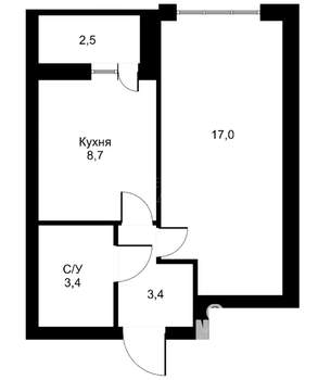 1-к квартира, на длительный срок, 35м2, 15/17 этаж