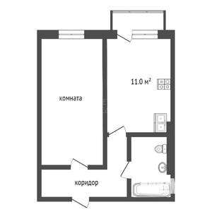 1-к квартира, вторичка, 39м2, 16/16 этаж