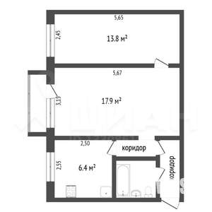 2-к квартира, вторичка, 41м2, 4/9 этаж