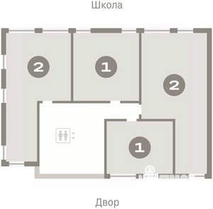 2-к квартира, вторичка, 73м2, 5/25 этаж