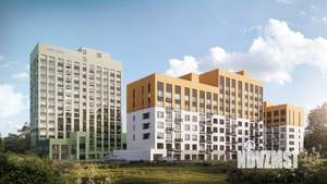 2-к квартира, строящийся дом, 56м2, 7/14 этаж