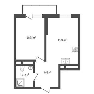 1-к квартира, вторичка, 35м2, 17/20 этаж