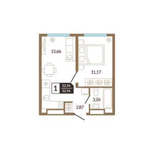 1-к квартира, вторичка, 33м2, 11/11 этаж