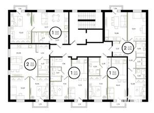 2-к квартира, вторичка, 53м2, 4/4 этаж