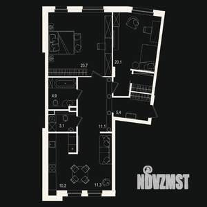 2-к квартира, вторичка, 90м2, 1/7 этаж