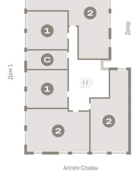 2-к квартира, вторичка, 72м2, 4/16 этаж
