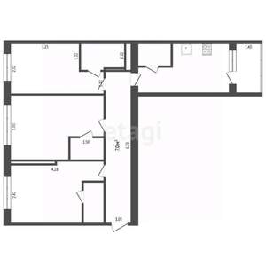 3-к квартира, вторичка, 56м2, 1/5 этаж
