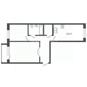 2-к квартира, вторичка, 50м2, 5/5 этаж