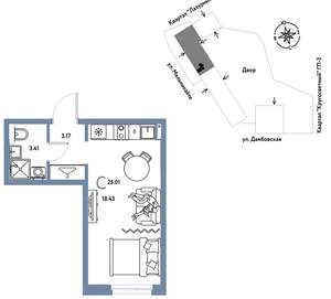 Студия квартира, вторичка, 25м2, 2/16 этаж