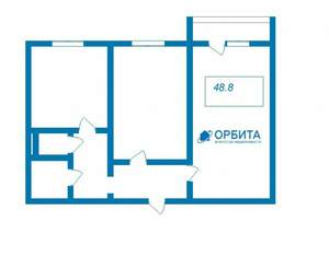 2-к квартира, вторичка, 49м2, 6/9 этаж