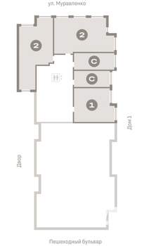 2-к квартира, вторичка, 70м2, 2/4 этаж
