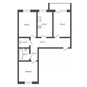 3-к квартира, вторичка, 95м2, 7/9 этаж