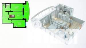 2-к квартира, вторичка, 63м2, 14/17 этаж