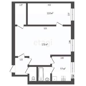 2-к квартира, вторичка, 41м2, 2/5 этаж