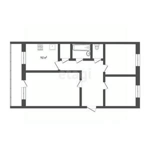 3-к квартира, вторичка, 63м2, 5/5 этаж