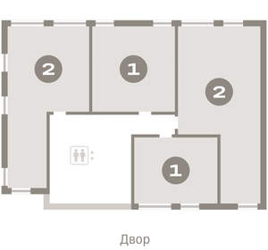2-к квартира, вторичка, 73м2, 7/25 этаж