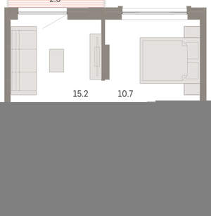 1-к квартира, вторичка, 40м2, 3/8 этаж