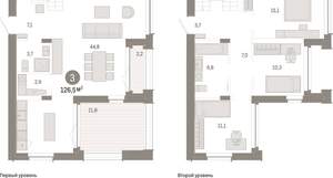 3-к квартира, вторичка, 127м2, 16/16 этаж