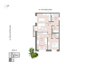 3-к квартира, вторичка, 69м2, 5/15 этаж
