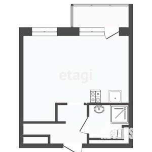 Студия квартира, вторичка, 34м2, 4/17 этаж