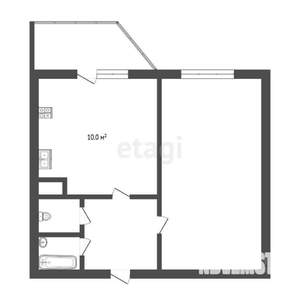 1-к квартира, вторичка, 42м2, 9/10 этаж